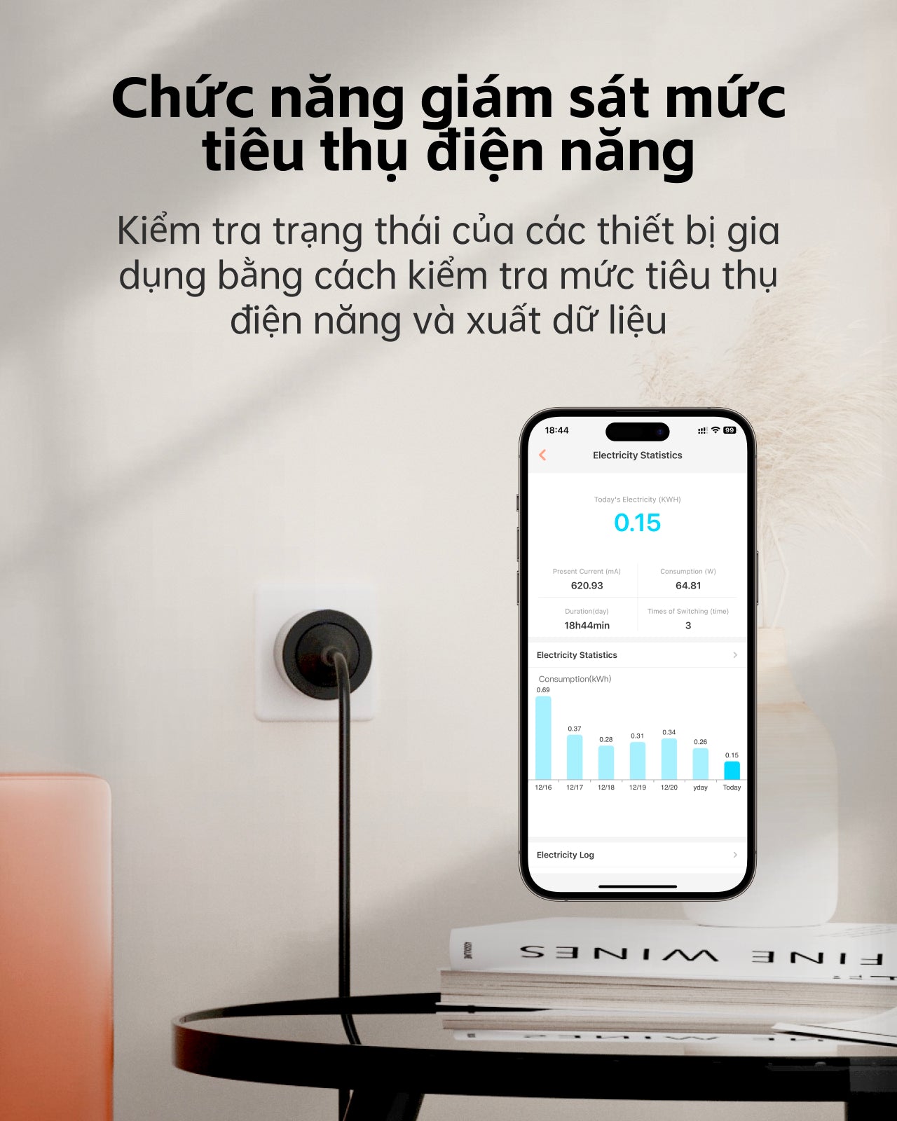 Ổ cắm điện thông minh AWERAY C2-EU phù hợp với máy tính Việt Nam và hoạt động khi kết nối với 2.4GWifi. Bạn có thể sử dụng AweSun Remote APP để bật máy tính từ xa khi ở ngoài trời. Nó có các chức năng như hẹn giờ, đếm ngược, thống kê nguồn điện.